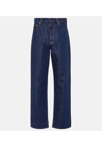 Low-rise wide-leg jeans