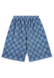 GG cotton-blend terry Bermuda shorts