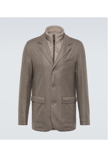 Convertible wool and cashmere blazer