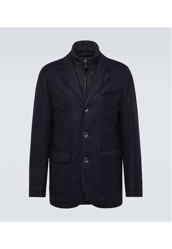 Convertible wool and cashmere blazer