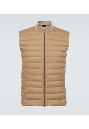 Wool and silk down vest