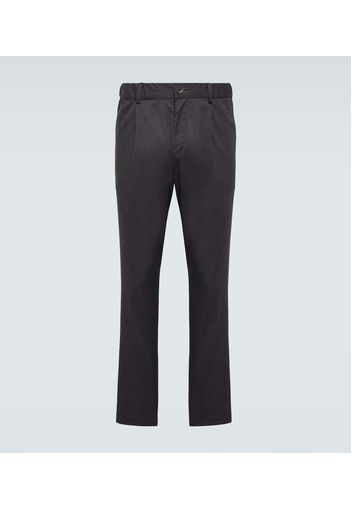 Cotton-blend straight pants