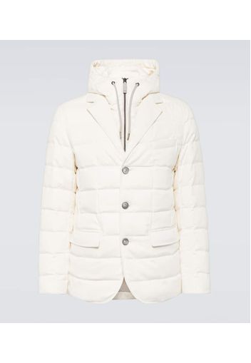 Silk and cashmere down jacket