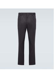 Cotton-blend straight pants