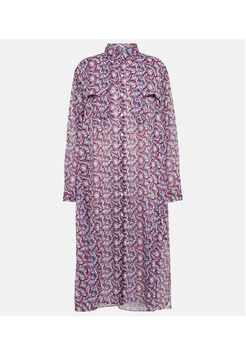 Eliane floral-print cotton midi dress