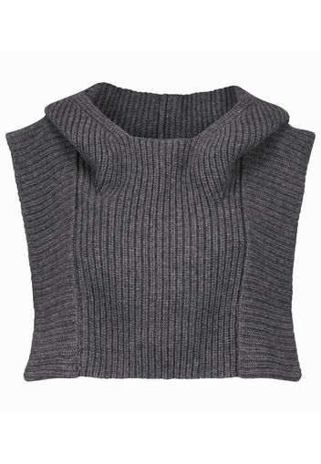 Palmer cropped wool and cashmere vest