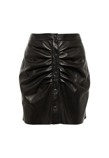 Carvelioga leather miniskirt