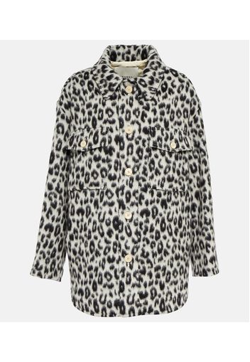 Odelino leopard-print virgin wool jacket