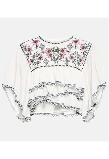 Sana embroidered crop top