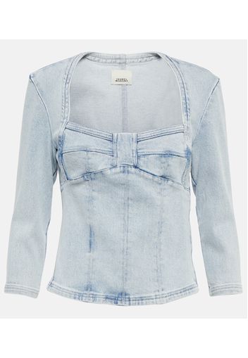 Vania bleached denim top