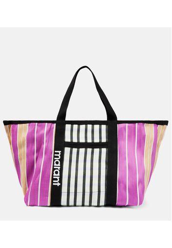 Striped tote bag