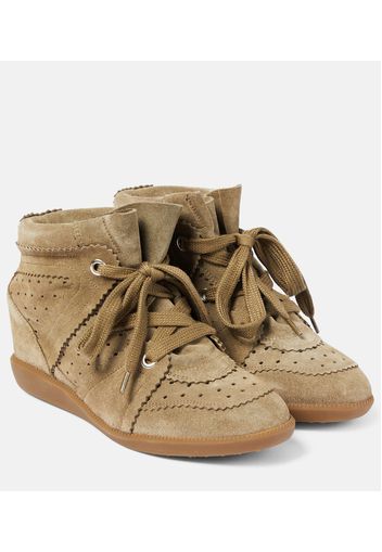 Bobby suede wedge sneakers