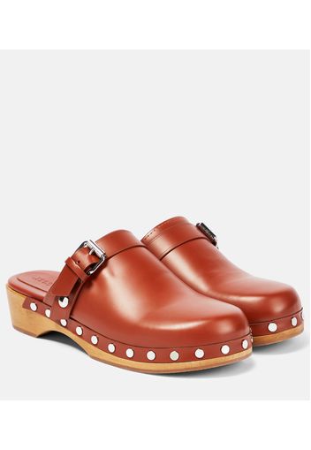 Thalie leather clogs