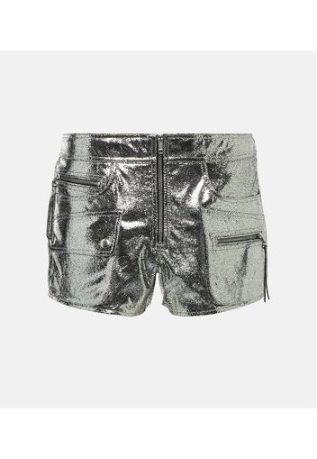 Coria low-rise leather shorts