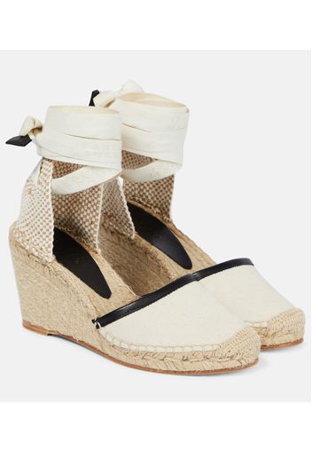 Alfafi leather-trimmed espadrilles