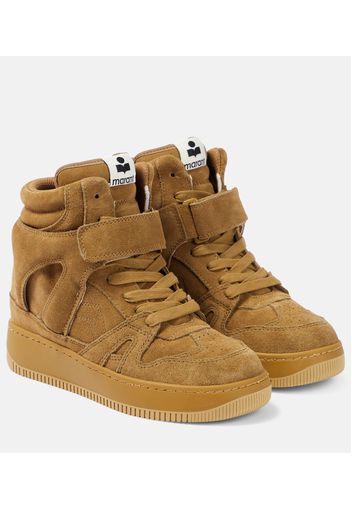 Suede high-top sneakers