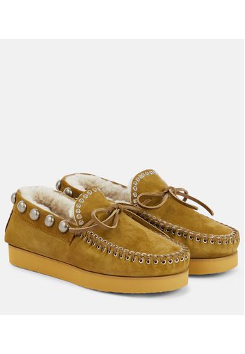 Forley shearling-lined suede moccasins