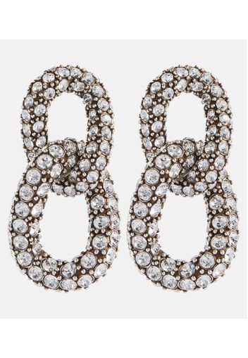 Funky crystal-embellished earrings