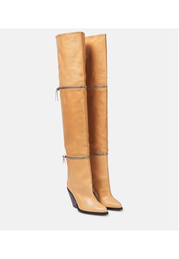 Lelodie leather over the knee boots