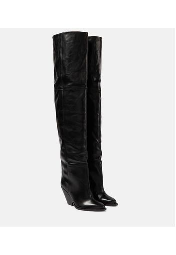 Knee-high leather boots