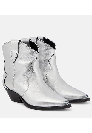 Dewina metallic leather ankle boots