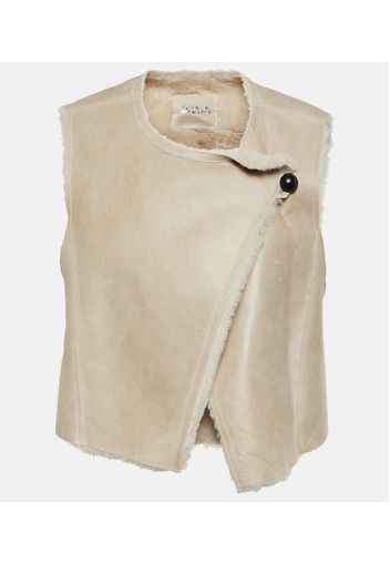 Cassylia shearling-lined suede vest