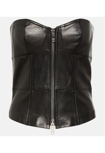 Leather bustier