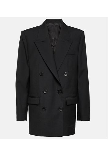 Double-breasted virgin wool blazer