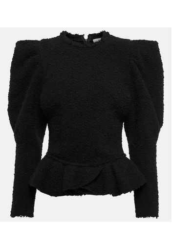 BouclÃ© peplum top