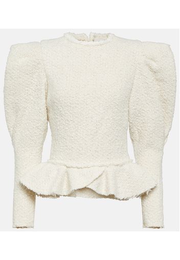 BouclÃ© peplum top