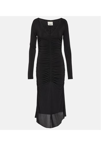 Laly ruched jersey midi dress