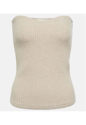 Blaze wool and cashmere strapless top