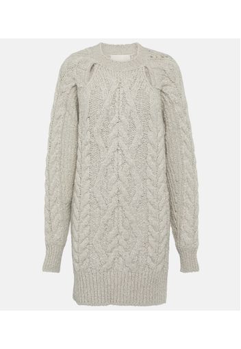 Nazae cable-knit mini sweater dress