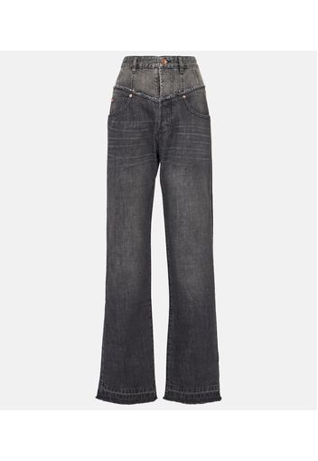 High-rise straight jeans