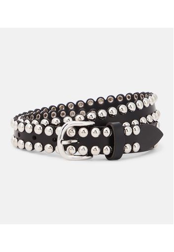 Zap Bubble studded leather belt