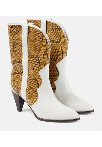 Witney snake-effect leather ankle boots