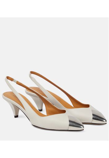 Elina leather slingback pumps