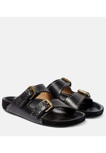 Lennyo leather slides