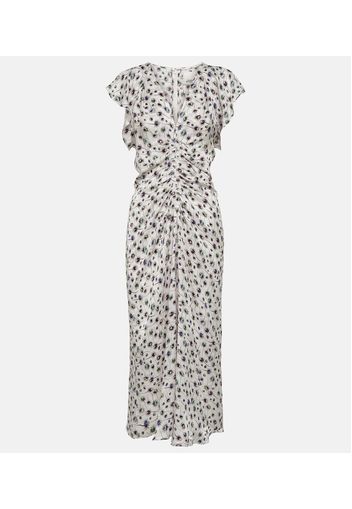 Lyndsay printed draped midi dress