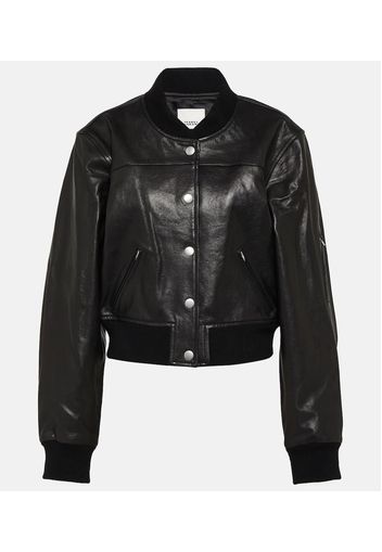 Adriel leather bomber jacket