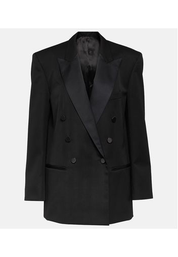 Peagan satin-trimmed wool tuxedo jacket