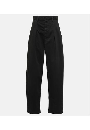 Lenadi high-rise cotton wide-leg pants