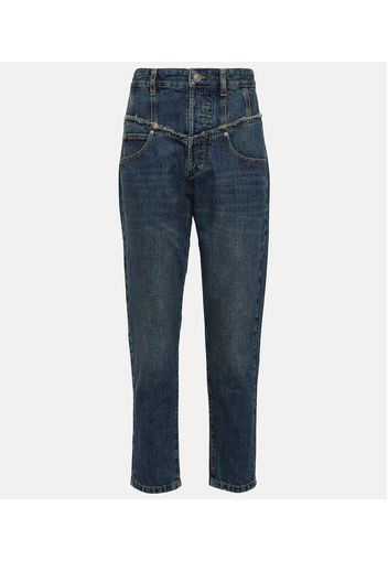 High-rise straight jeans