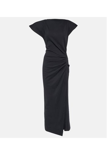 Nadela draped cotton midi dress