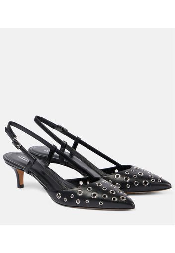 Pilia leather slingback pumps