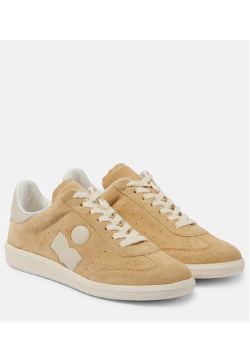 Bryce leather-trimmed suede sneakers