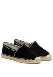 Canae eyelet-trimmed suede espadrilles