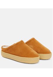 Fozee shearling-lined suede slippers