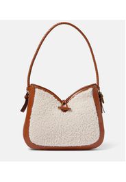 Vigo Medium shearling and leather shoulder bag