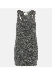 Windy metallic knit minidress